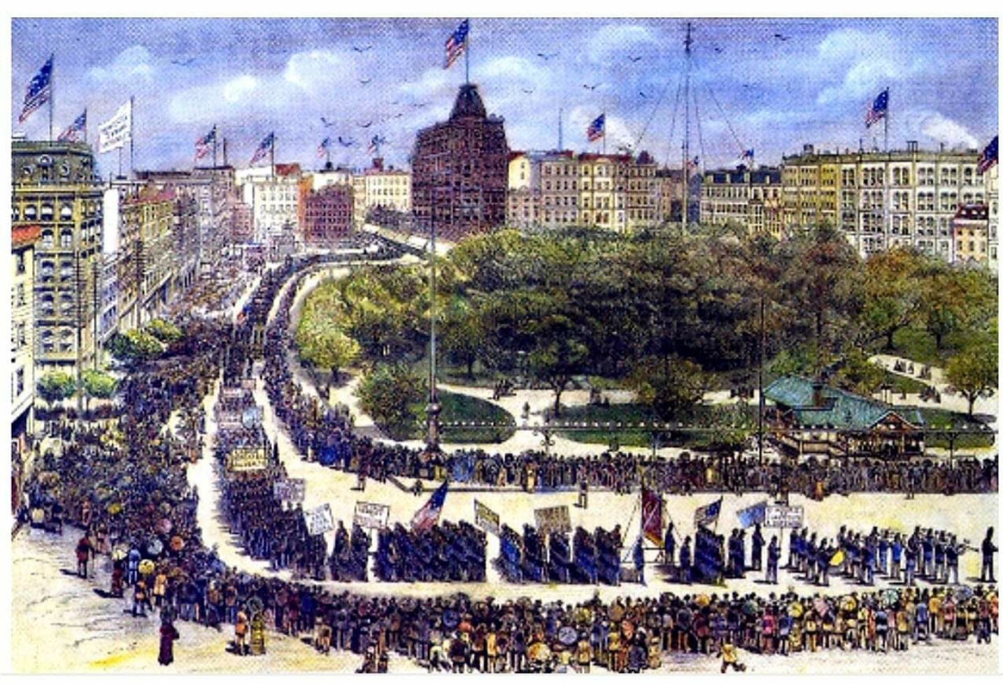 The NY workers' march of September 5, 1882
